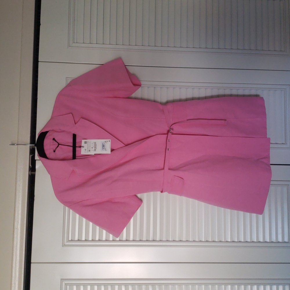 Zara Linen Blend Blazer Dress